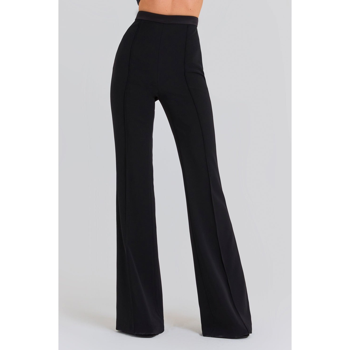 Nadine Merabi Charlotte Black Tailored Flare Pants Nwt Size Xxl (Us 14)